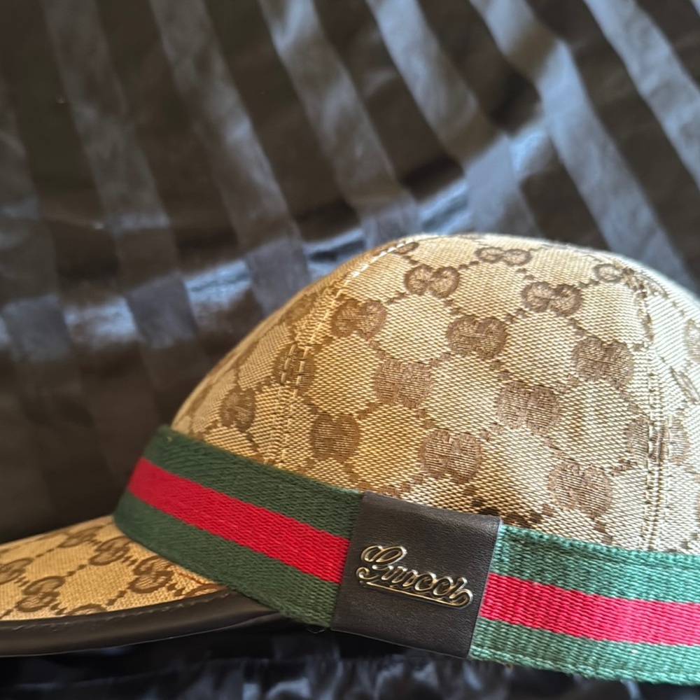 Gucci Tan Monogram Baseball Cap - Picture 3 of 4
